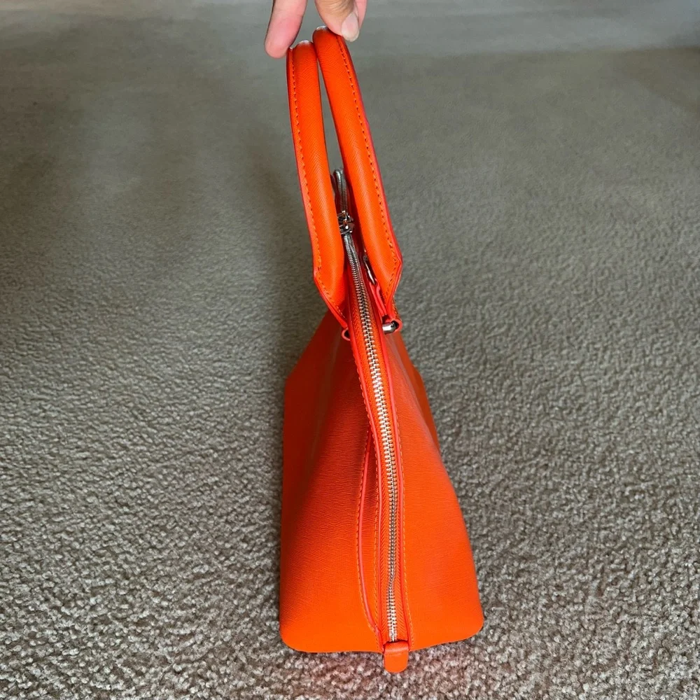 Zara Orange Monochrome City Satchel Bag